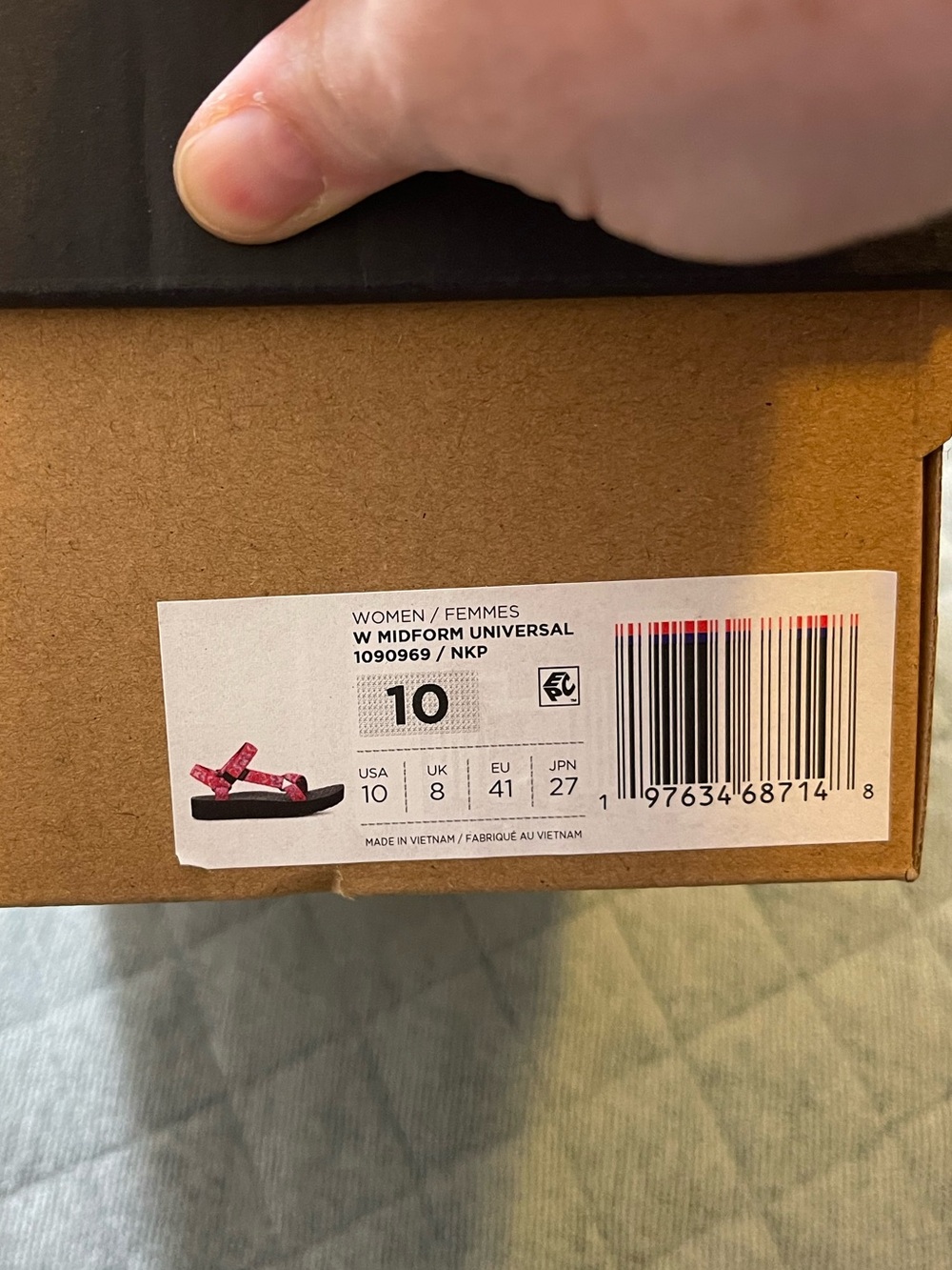 NEW Teva Womens Midform Universal Sandals Pink and Black size 10 - Picture 8 of 8